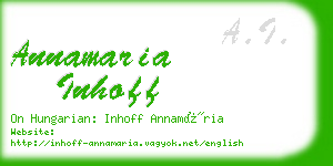 annamaria inhoff business card